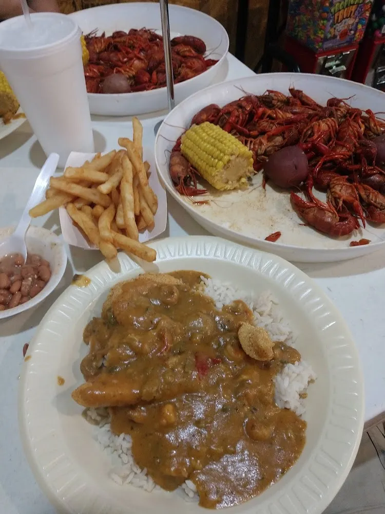 Catfish Etouffee and Crawfish