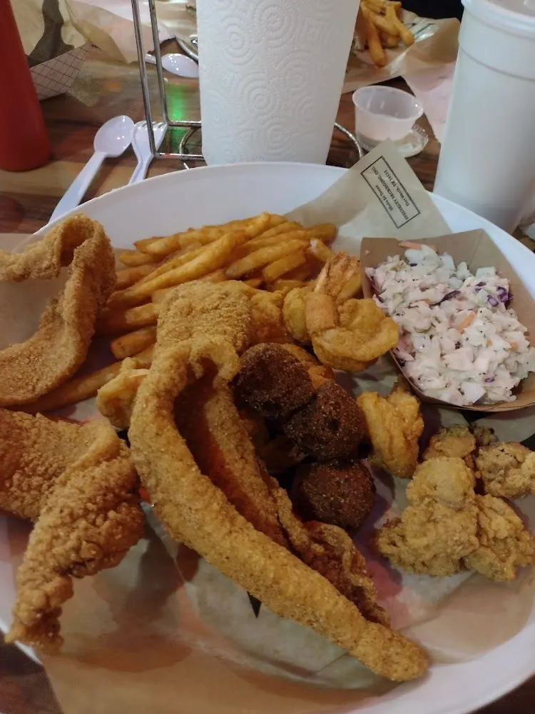 Catfish Shrimp Oysters Dinner